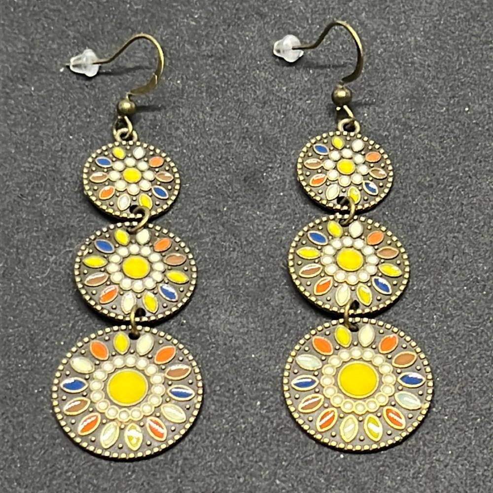Earrings fashion boho‎ flowers aesthetic